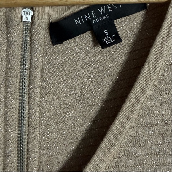 NWT Nine West Crochet Knit Shimmery Sweater Dress - Picture 3 of 8